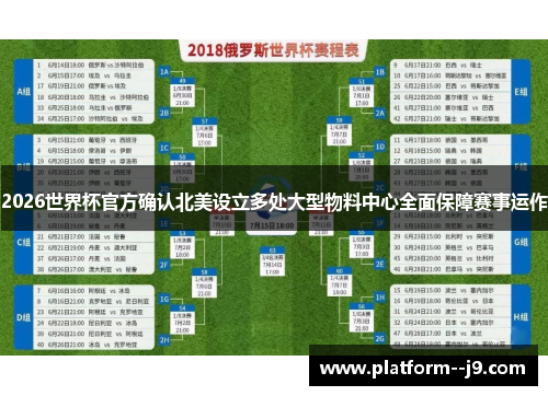 2026世界杯官方确认北美设立多处大型物料中心全面保障赛事运作